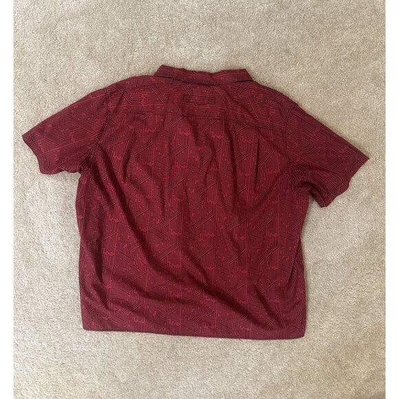 Duluth Trading Co. Short Sleeve Red Black Button Down Size 2XL 100% Cotton - Picture 4 of 4